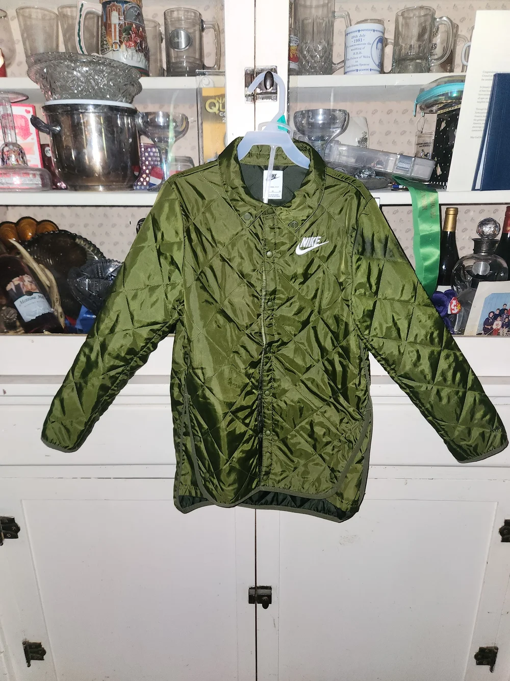 Kids Nike Olive Green Quilted Jacket